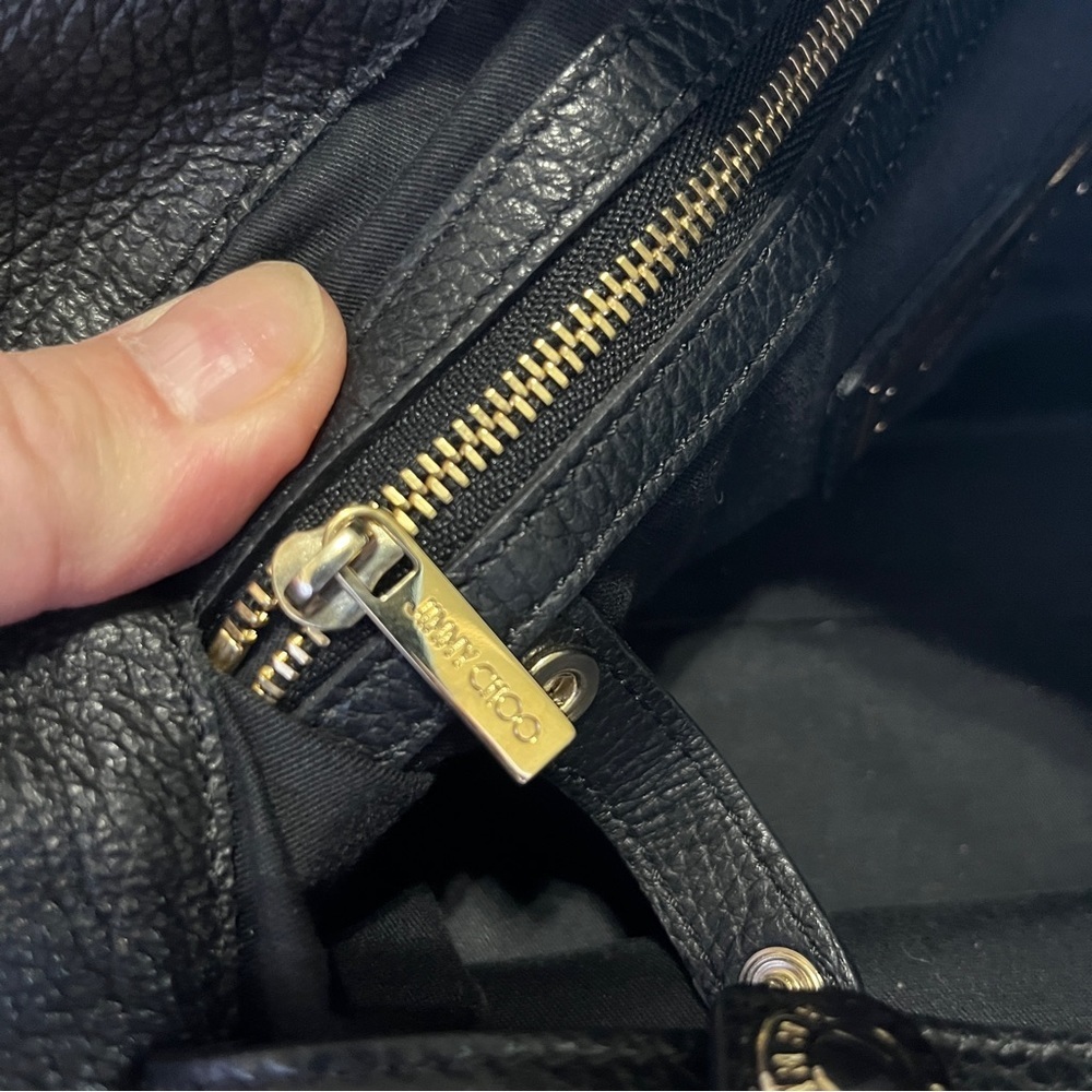 Jimmy Choo Black Star-Studded Leather Tote - Picture 8 of 16